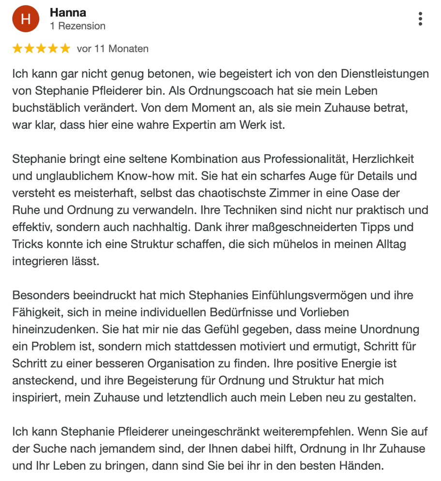 Google 5-Sterne Rezession Hanna